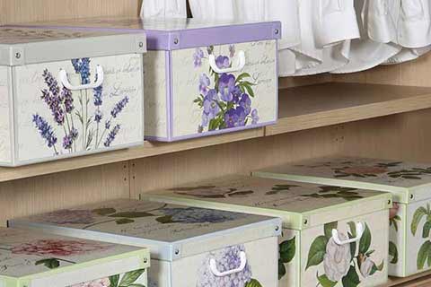 Boite de rangement décorative avec couvercle